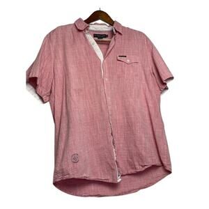 U.S. Polo Assn. Mens Button Up Shirt Striped Cotton Short Sleeve Casual Size XL